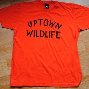 only ny uptown wildlife orange graphic t shirt